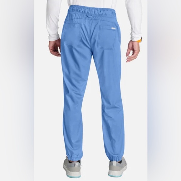 Men's Light Blue Jogger Scrub Pant - Picture 3 of 4